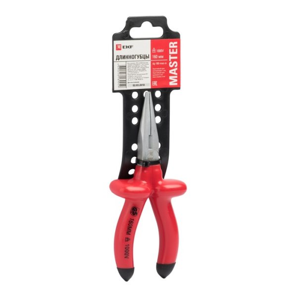 Длинногубцы Master 160 мм 1000В Basic EKF