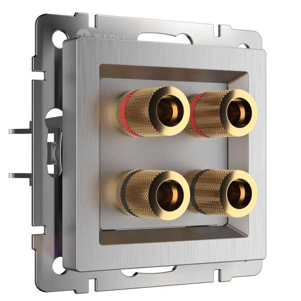 Акустическая розетка (cеребряный рифленый) СУ IP20 Werkel