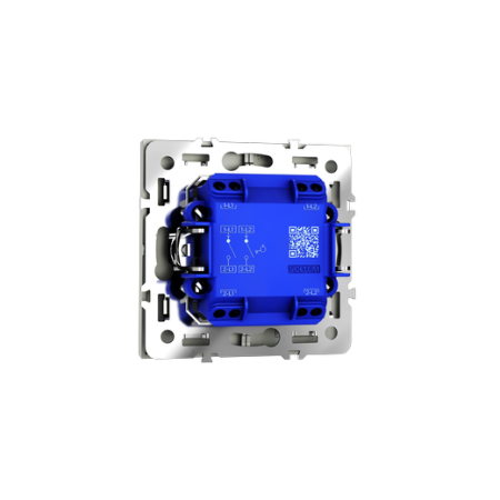Выключатель с самовозвратом встраиваемый Voltum S70 двухклавишный 10А, (сталь)