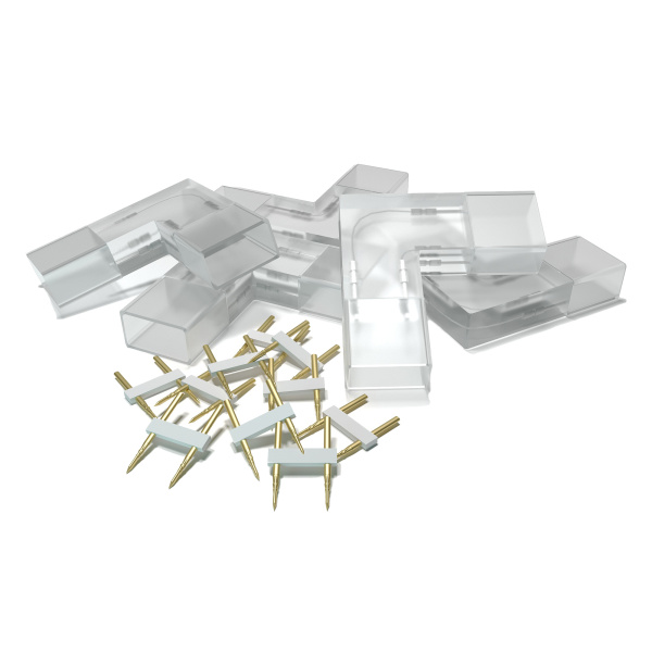 AC-05 Комплект коннекторов Г-образный для соединения светодиодной ленты 220В, smd2835, 120д/м, 5шт APEYRON