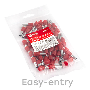 Наконечник штыревой втулочный изолированный НШвИ 10,0-12 (50шт) PROxima EKF