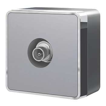 ТВ-розетка оконечная (серебряный) Gallant ОУ IP20 Werkel