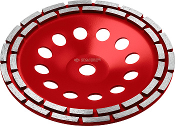 Двухрядная алмазная чашка d 230 мм, Мастер ЗУБР