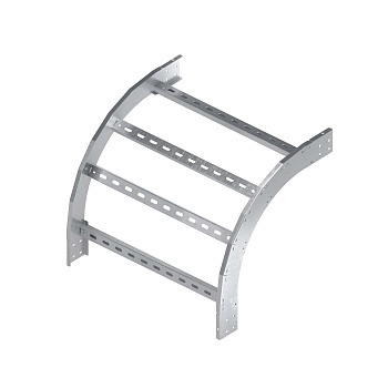 Угол лестничный вертикальный внешний 90 градусов 150х600, толщ. 3 мм, R300, алюминий DKC