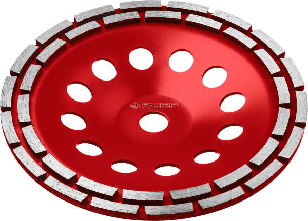 Двухрядная алмазная чашка d 230 мм, Мастер ЗУБР
