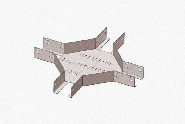 Лоток крестообразный глухой КМГ 50х50 УХЛ1, оцинкованный лист S1,0