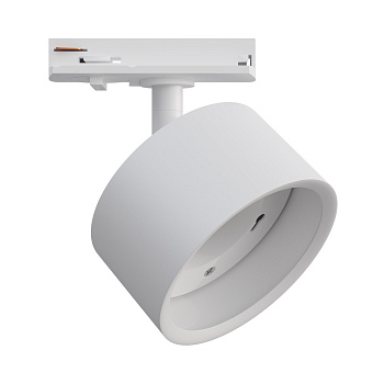 16-73 Светильник трековый, однофазный, под лампу, 230В/50Гц, GX53, max 20Вт, IP20, Φ83х45х101мм, белый, пластик, с адаптером, лампа в комплект не вход