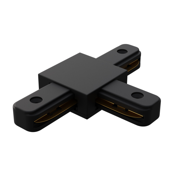 09-125 Коннектор Т-образный, однофазный, для накладного/подвесного шинопровода, IP20, 105х70х18мм, чёрный, пластик Apeyron