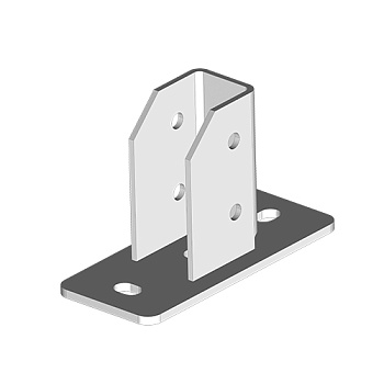 Опора для СТРАТ профиля 41х(21-62), толщ. 4,0 (пятка - 6,0мм), гальван. цинк Ostec