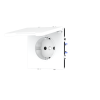 Розетка встраиваемая Voltum S70 с заземлением, защитными шторками и крышкой 16А, (белый матовый)