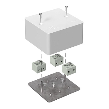 Коробка огнестойкая для кабель-канала 40-0460-FR6.0-6 Е15-Е120 85х85х45 RAL9003 Промрукав (44 шт/уп)