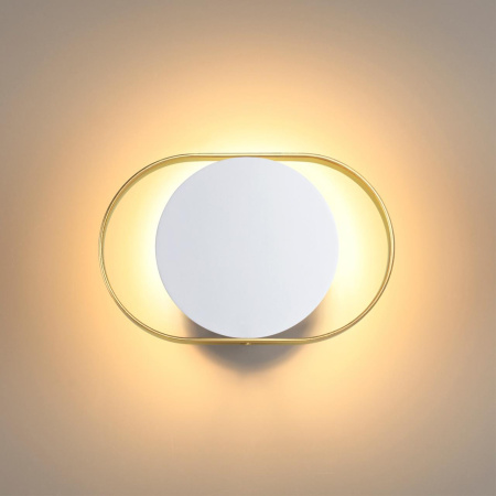 Настенный св-к IP20 LED 7W 560Лм 3000K MONDY бел/золотист/металл ODEON LIGHT