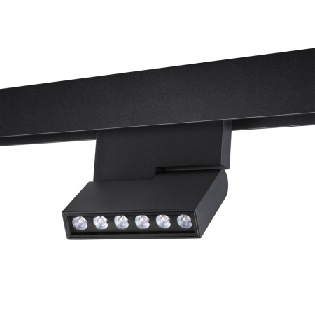 Трековый св-к димм.с ДУ,со сменой цв.темп.IP20 LED 3000~6500К 12W 48V черный FLUM D NOVOTECH