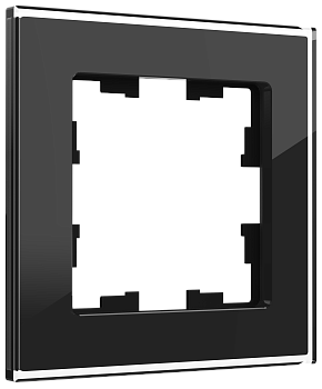 BRITE Рамка 1 -местная РУ-1-2-БрЧ стекло черный IEK