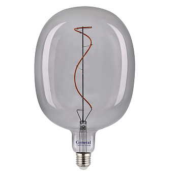 Филаментная светодиодная лампа GLDEN-DG170DSS-8ВТ-230-E27 Grey 1800 General