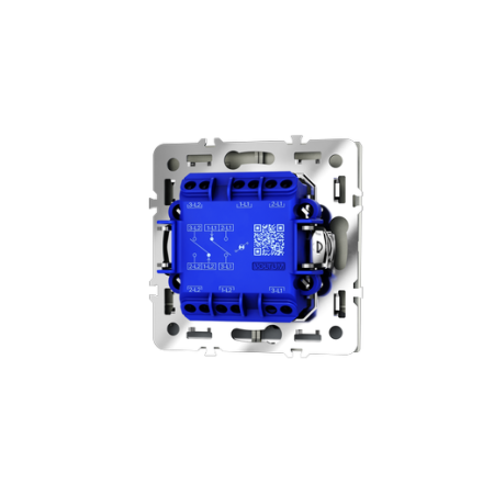 Проходной переключатель встраиваемый Voltum S70 двухклавишный с подсветкой 10А, (сталь)