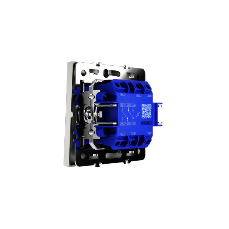 Проходной переключатель встраиваемый Voltum S70 двухклавишный 10А, (сталь)