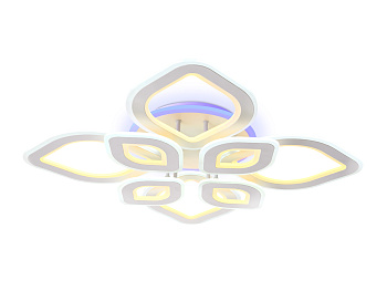 Потолочный светодиодный светильник с пультом FA8844/4+4 WH белый 3000K/4200K/6400K 190W 770*770*120 (ПДУ РАДИО 2.4G) Ambrella Light