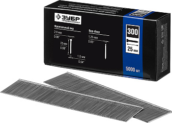 25 мм гвозди для нейлера тип 300, 5000 шт ЗУБР