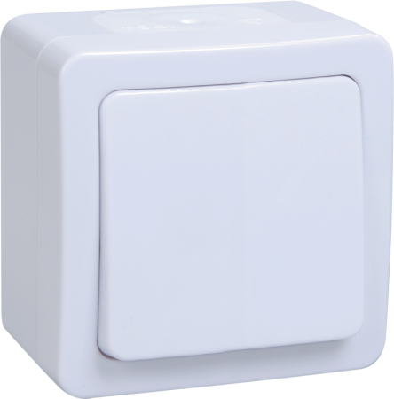 Выключатель 1-кл. для ОУ ВС20-1-0-ГПБ IP54 ГЕРМЕС PLUS (цвет клавиши: белый) IEK