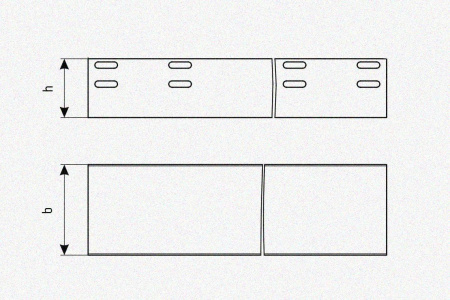 Лоток глухой ЛМГ 500х65х2000 УТ1,5, оцинкованный лист, S1,0
