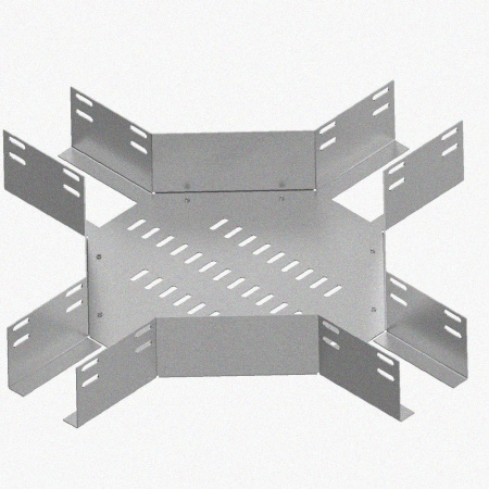 Лоток крестообразный глухой КМГ 600х65 УТ1,5, оцинкованный лист S1,5