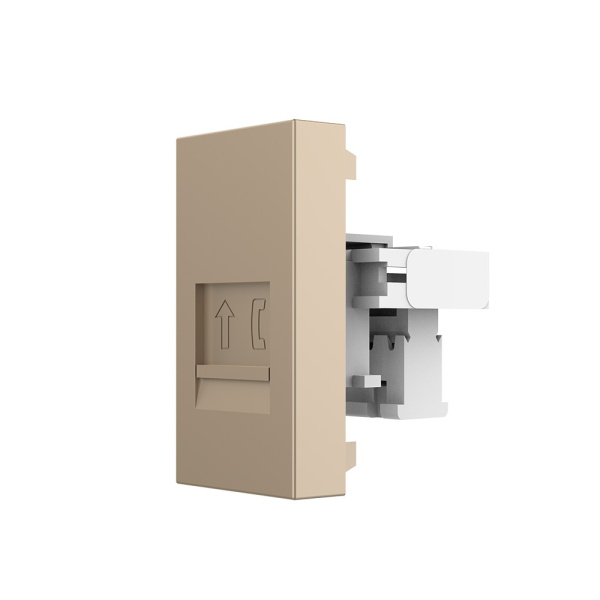 Телефонная розетка золотая (механизм) Livolo