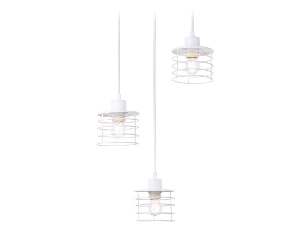 Подвесной светильник в стиле лофт TR8078/3 WH белый E27*3 max 40W D372*1170 Ambrella Light