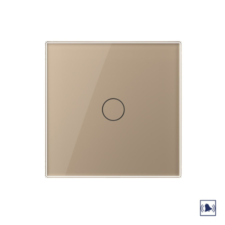 Сенсорный дверной звонок 1 клавиша 1 модуль Золотой Livolo