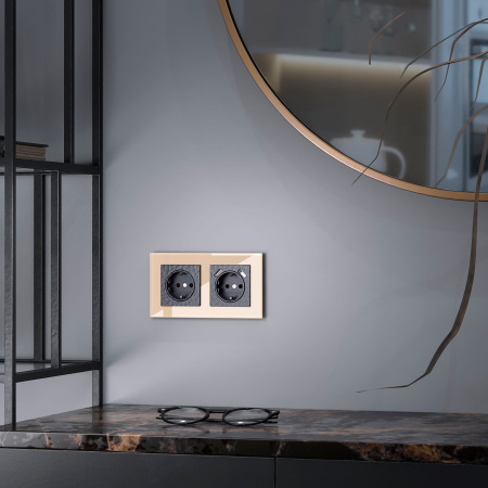 Favorit Рамка на 2 поста (шампань) Werkel