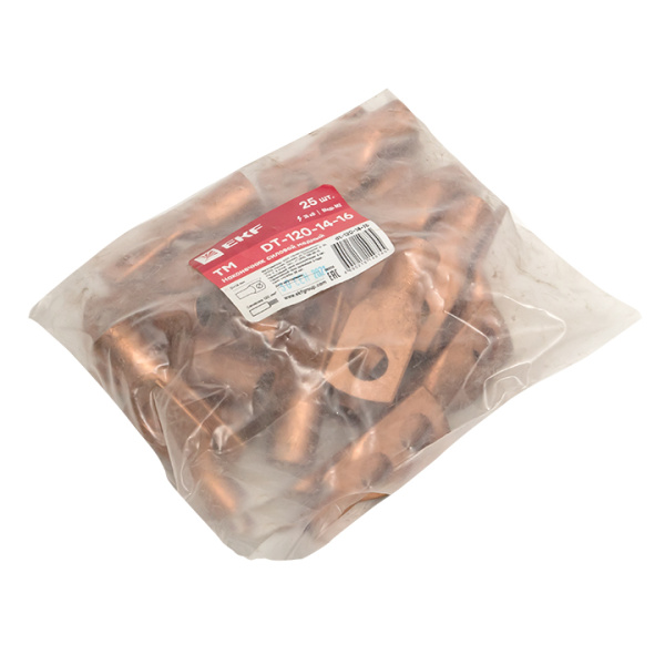 Наконечник силовой медный DT-120-14-16 (ТМ) PROxima EKF Наконечник силовой медный DT-120-14-16 (ТМ) PROxima EKF