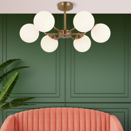 Потолочная люстра 6*E27 60Вт латунь IP20 Frost (70154/6 латунь) Eurosvet