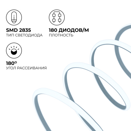 LSE-299 Светодиодная лента для бани и сауны ЭКО 5м, 24В, 14.4Вт/м, smd2835, IP68, 1200лм/м, 6500К. OGM
