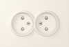 Donel A07 матовый кремовый накладка для розетки 2-й без заземления, со шторками 16A 250 В~,серия DB
