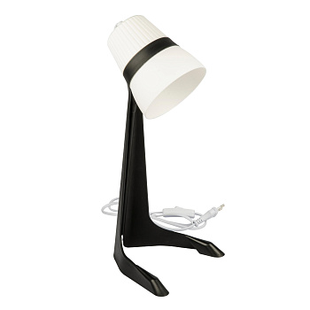 Светильник настольный 40W E14 мех.выкл. черный/белый Uniel