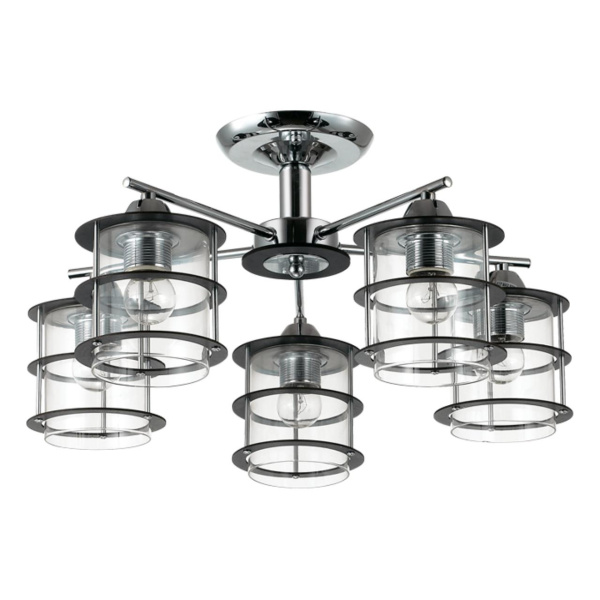 Люстра потолочная E27 5*60W 220V ROTONDUM хром LUMION