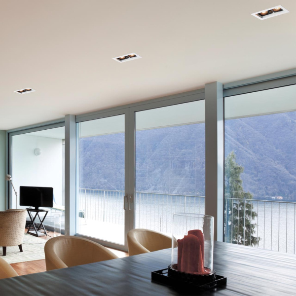 Встр.св-к IP20 GU10 2*50W 220V GESSO белый/черный NOVOTECH