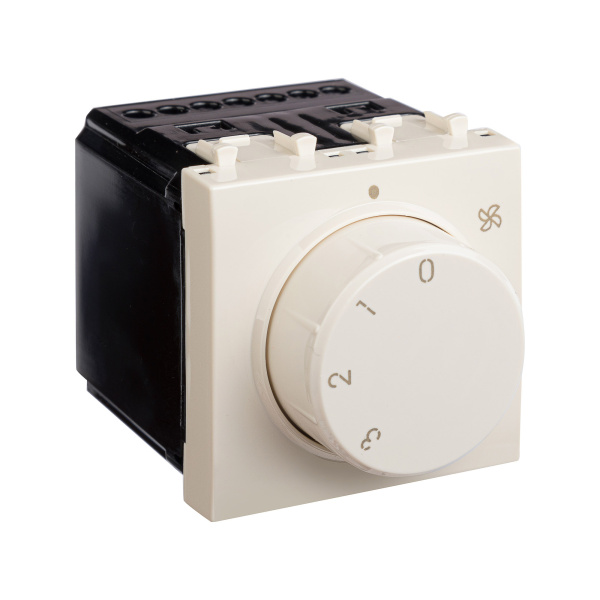 Механизм управления вентиляторами модульный, "Avanti", "Ванильная дымка", 2 модуля DKC