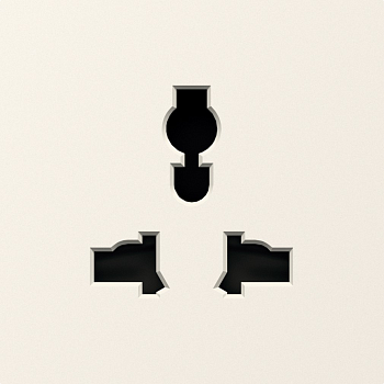 Donel A07 матовый кремовый накладка для розетки мультистандарт, со шторками 16A 250 В~,серия DB