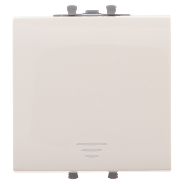 Кнопка одноклавишная модульная, "Avanti", "Ванильная дымка", 2 модуля DKC