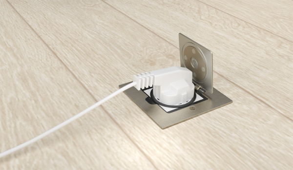 Donel Лючок 2 мод. (1 мод. 45х45 мм.), никель, IP44, (с уст. набором)