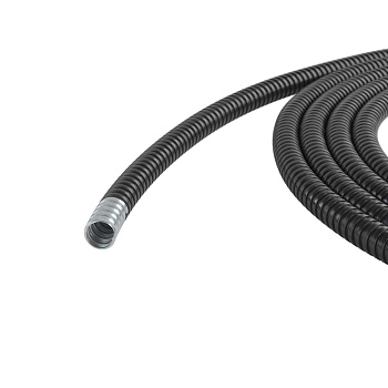 Металлорукав DN 40мм в герметичной ПВХ изоляции, низкотемпературный, Dвн 40,0 мм, Dнар 46,0, 25 м, цвет чёрный DKC