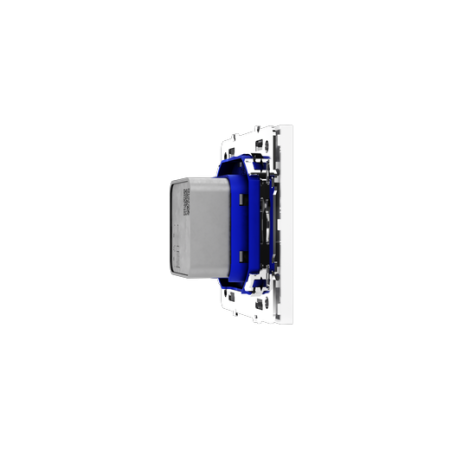 Розетка телевизионная встраиваемая Voltum S70 оконечная TV+SAT, (белый глянцевый)