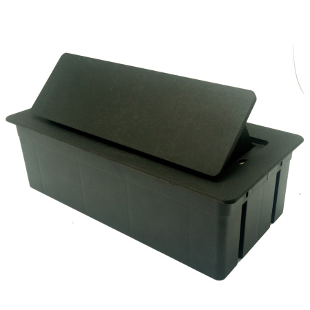 Donel Настольный встраиваемый выдвижной розеточный блок 6 мод. (3 мод. 45х45), черный