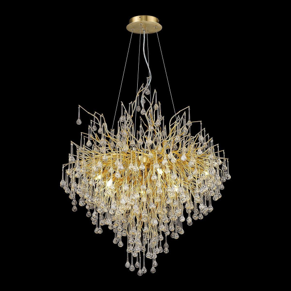 Люстра подвесная Матовое золото/Прозрачный G9 9*40Вт WE189.09.403 WERTMARK