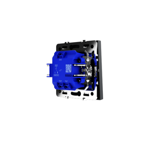Проходной переключатель встраиваемый Voltum S70 одноклавишный 10А, (графит)