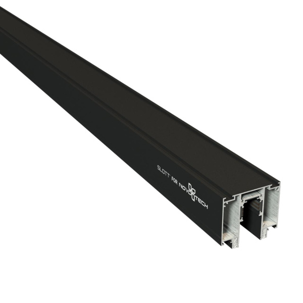 Шинопровод для монтажа в натяжной потолок 2м 48V FLUM черный NOVOTECH