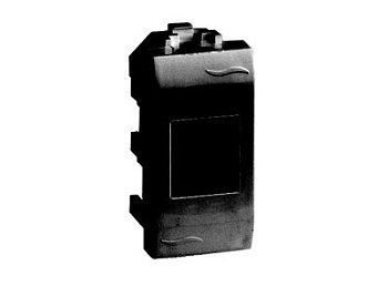 Компьютерная розетка RJ45 кат.6 экран., 8P8C, Brava, черная, 1мод DKC