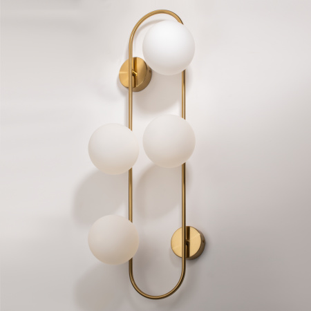 Настенный светильник (бра) 4*G9 25Вт Латунь IP20 Inversion FR5233WL-04BS Freya