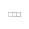Рамка пластиковая Voltum S70 на 3 поста, (белый матовый)